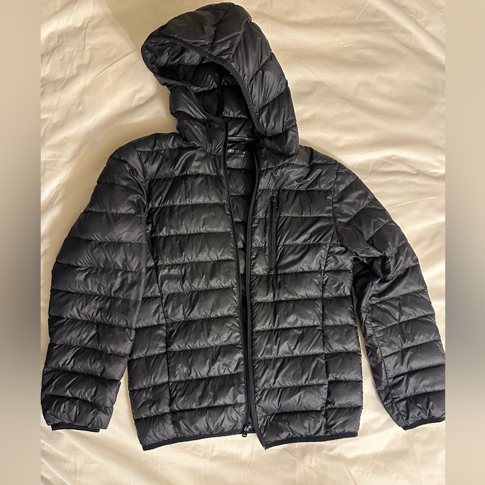 Boys Black Lightweight Puffer Coat size 10-12